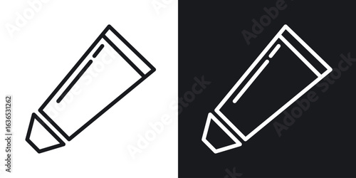 Cream tube icon. Thin Linear Style Designs for web design and infographics