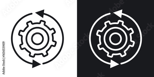 Continuous changes icon. Thin Linear Style Designs for web design and infographics