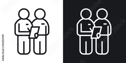 Consulting icon. Thin Linear Style Designs for web design and infographics