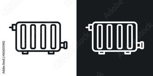 Conditioner heater icon. Thin Linear Style Designs for web design and infographics