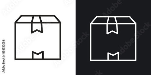 Boxes icon. Thin Linear Style Designs for web design and infographics