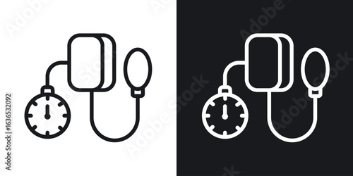 Blood pressure meter icon. Thin Linear Style Designs for web design and infographics