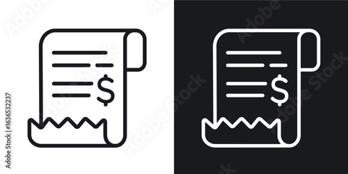 Billing icon. Thin Linear Style Designs for web design and infographics