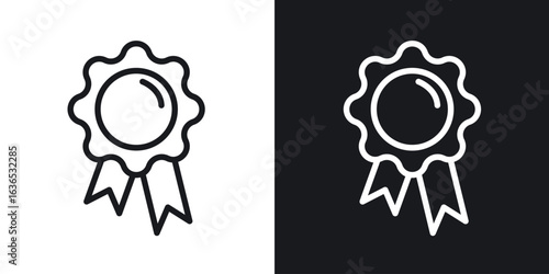 Badge icon. Thin Linear Style Designs for web design and infographics