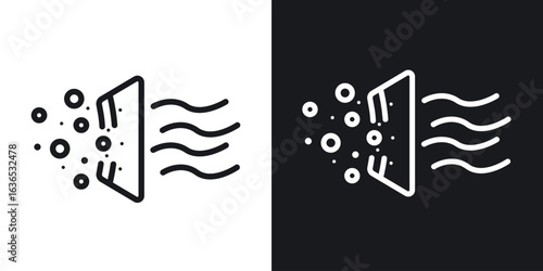 Air purification icon. Thin Linear Style Designs for web design and infographics