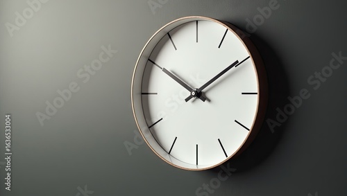 Wallpaper Mural Modern wall clock against a muted backdrop. Torontodigital.ca