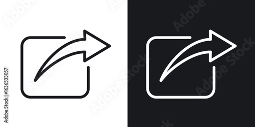 Share icon. Thin Linear Style Designs for web design and infographics