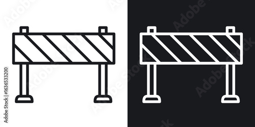 Roadblock icon. Thin Linear Style Designs for web design and infographics