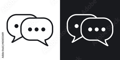 Live chat icon. Thin Linear Style Designs for web design and infographics