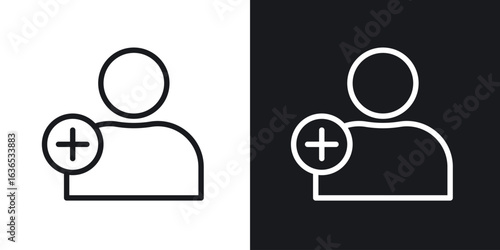 Follower icon. Thin Linear Style Designs for web design and infographics