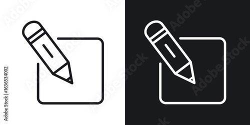 Edit icon. Thin Linear Style Designs for web design and infographics