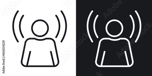 Brand awareness icon. Thin Linear Style Designs for web design and infographics