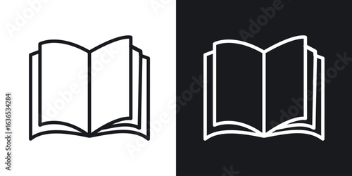 Book icon. Thin Linear Style Designs for web design and infographics