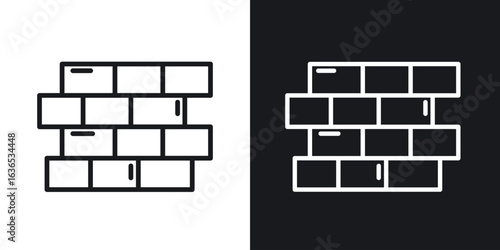 Wall icon. Thin Linear Style Designs for web design and infographics