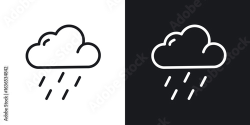 Rainy icon. Thin Linear Style Designs for web design and infographics