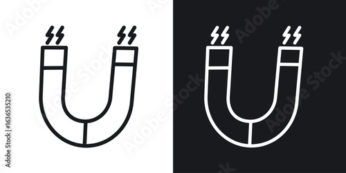 Magnet icon. Thin Linear Style Designs for web design and infographics