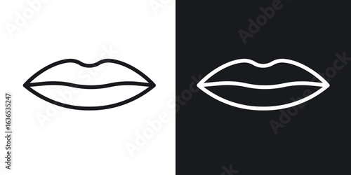 Lips icon. Thin Linear Style Designs for web design and infographics