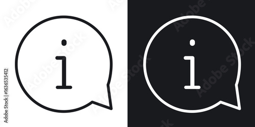 Information icon. Thin Linear Style Designs for web design and infographics