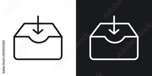 Inbox icon. Thin Linear Style Designs for web design and infographics