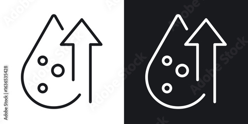 High cholesterol icon. Thin Linear Style Designs for web design and infographics