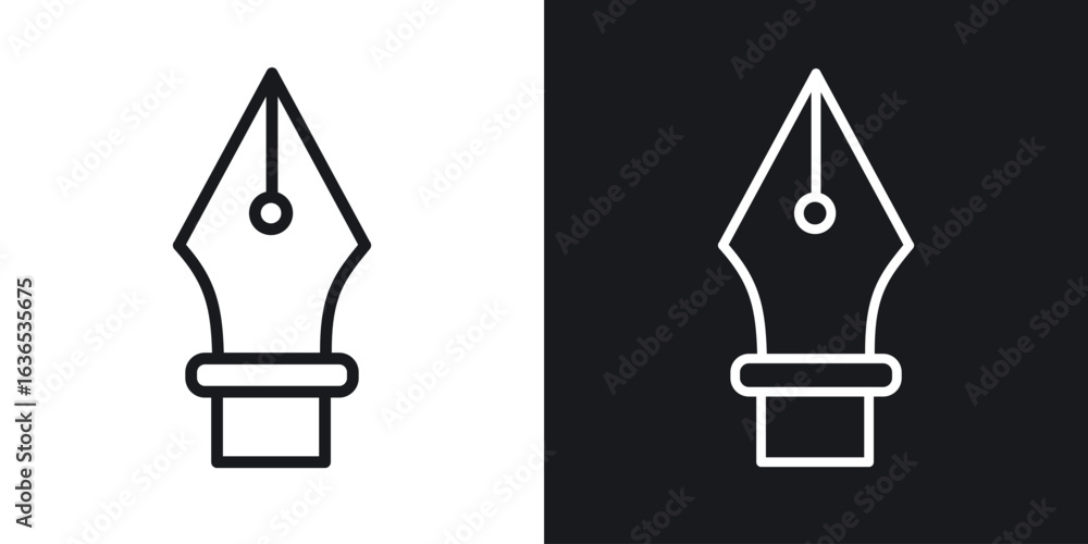 Fototapeta premium Fountain pen icon. Thin Linear Style Designs for web design and infographics