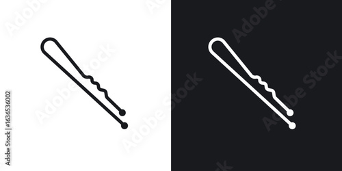 Bobby pin icon. Thin Linear Style Designs for web design and infographics
