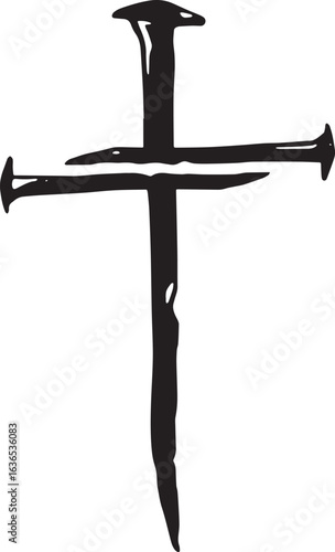 Cross Made of Nails