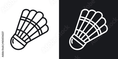 Shuttlecock icon. Thin Linear Style Designs for web design and infographics