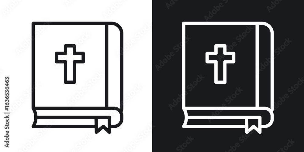 Fototapeta premium Bible icon. Thin Linear Style Designs for web design and infographics
