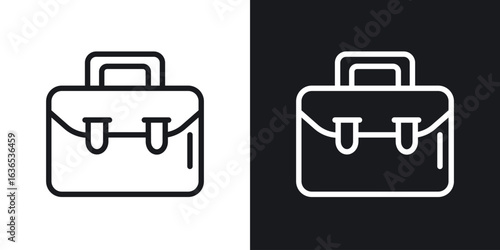 Briefcase icon. Thin Linear Style Designs for web design and infographics