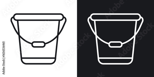 Bucket icon. Thin Linear Style Designs for web design and infographics