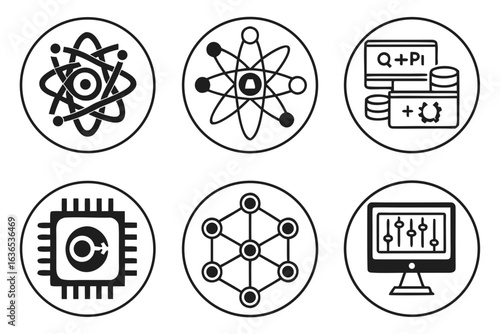 Science and technology icons