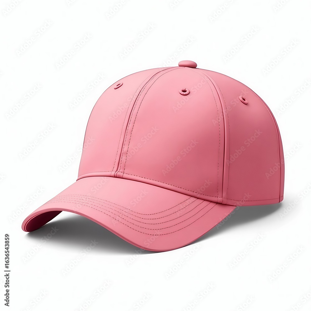Fototapeta premium pink color cap isolated on white