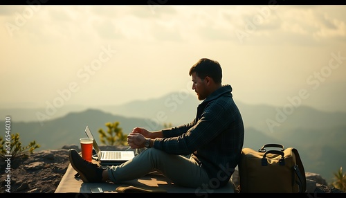 Cozy Window-Side Remote Office with MacBook