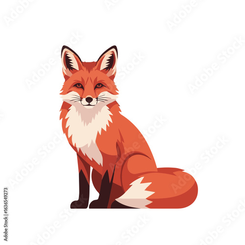 A clever fox with a bushy tail, a cunning and beautiful creature of the enchanting twilight woodlands