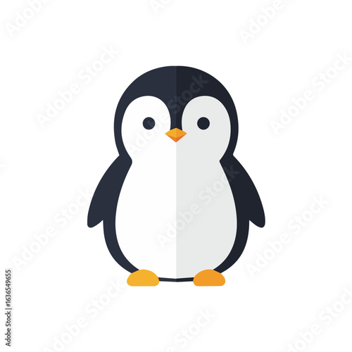 A charming penguin waddles with purpose, a resilient and social bird from the icy Antarctic shores