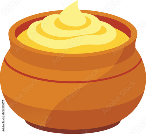 Indian dessert mishti doi in earthen pot