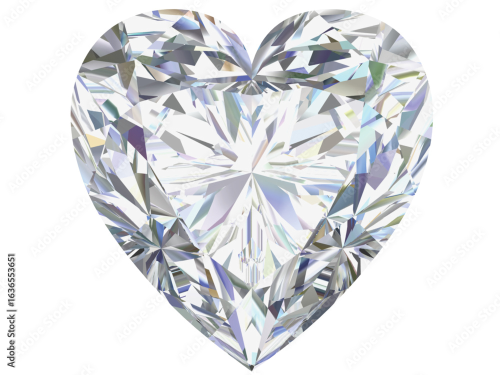 Fototapeta premium heart-shaped diamond, a popular and elegant cut known for its romantic symbolism.