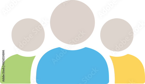 Teamwork and community concept illustrated by a group of people icon