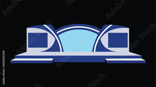 New 2d Stage Design Vector 