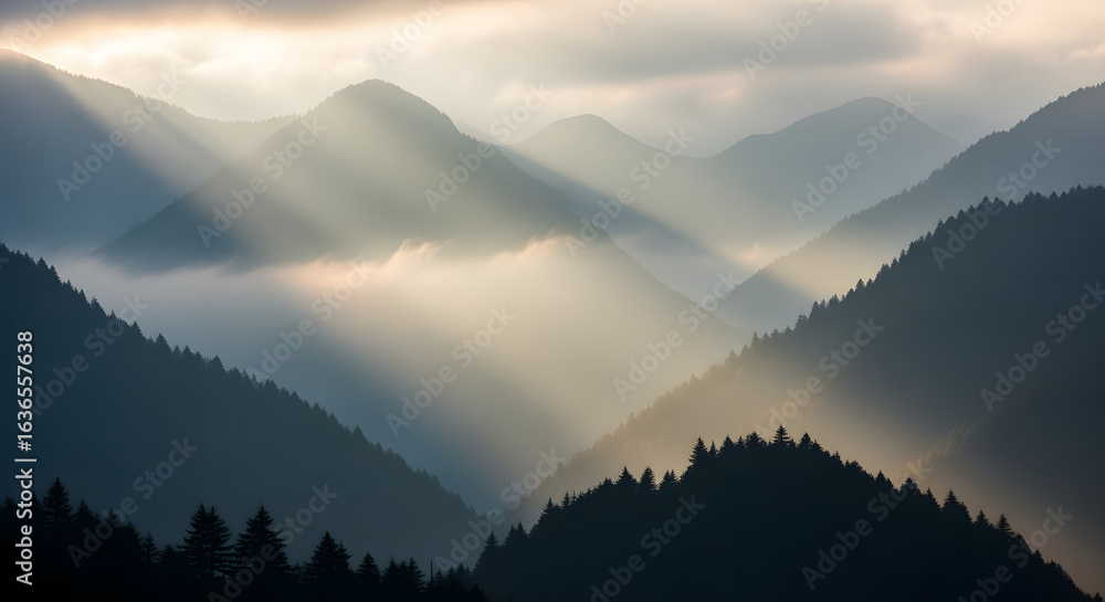 Obraz premium sunrise in mountains