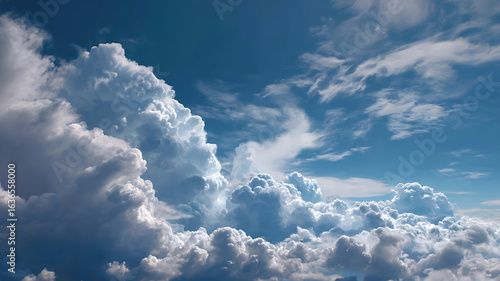 Wallpaper Mural Majestic Aerial Kingdom of Sunlit Cumulus Clouds Against a Deep Blue Sky Torontodigital.ca