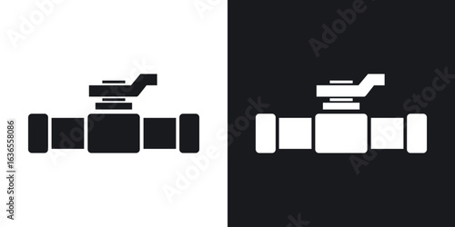 Valve icon in black and white glyph versions