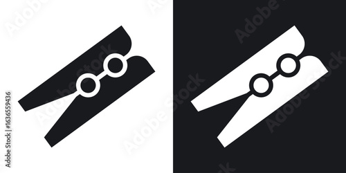 Peg icon in black and white glyph versions