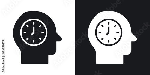Patience icon in black and white glyph versions