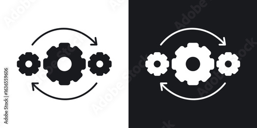 Operation icon in black and white glyph versions