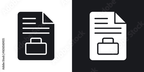 Job description icon in black and white glyph versions
