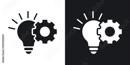 Implement icon in black and white glyph versions