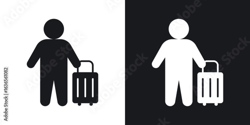 Guest icon in black and white glyph versions