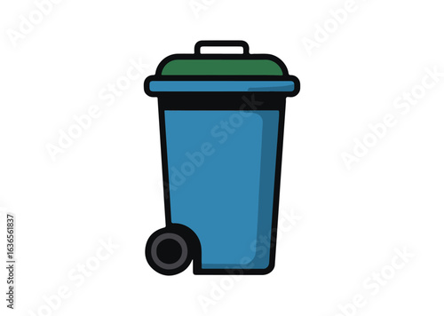 Garbage bin vector illustration, Garbage bin icon
